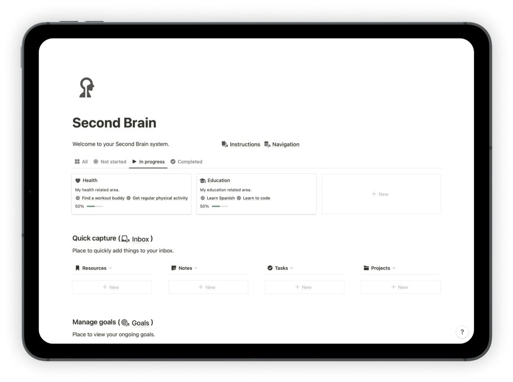 [Notion] Organize Your Entire Life With Notion Second Brain (notionway)